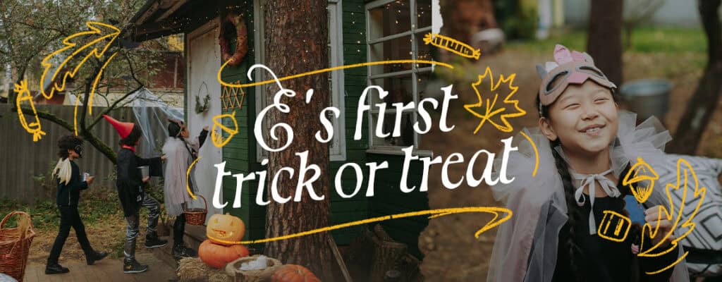 A child's first trick or treat in foster care can create happy foster care memories.