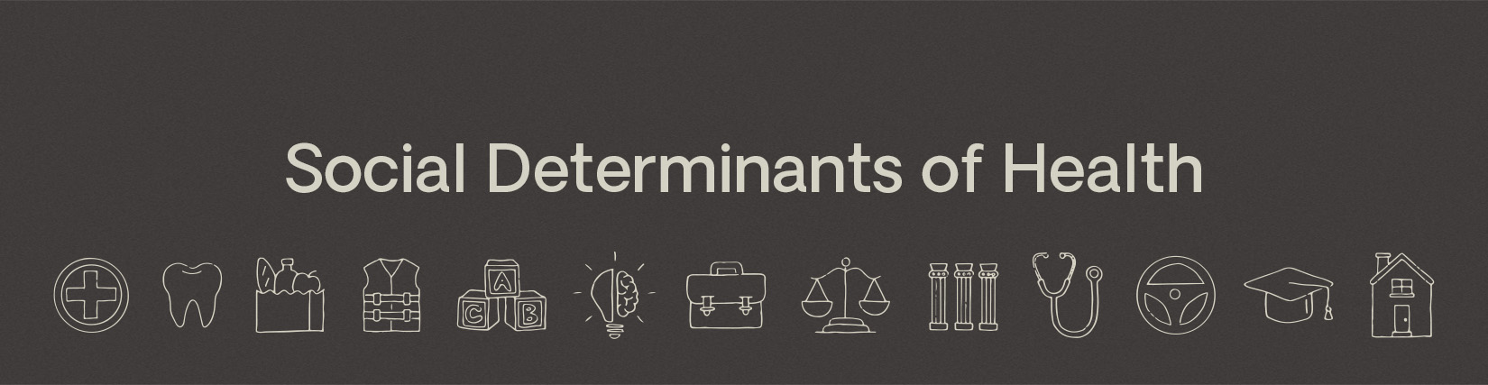 Social Determinants of Health Header with Icons