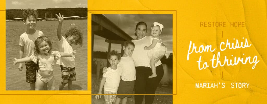 We can prevent foster care when we unite local resources to serve families like Mariah's, pictured here in family photos.