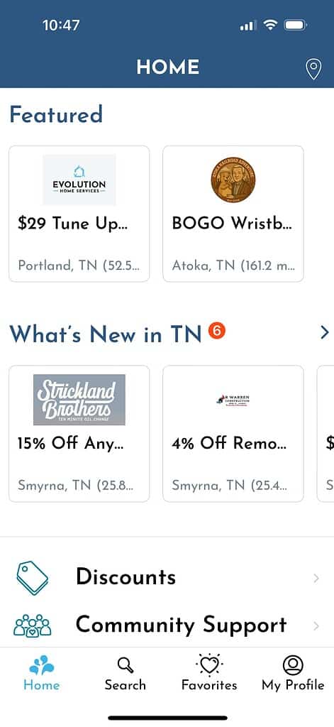 The home page of Foster Friendly, an app for foster parents.