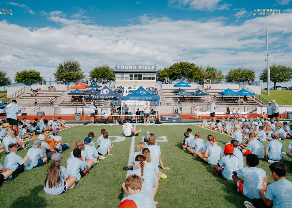 About 250 children attend the Colt McCoy Performance Camp.