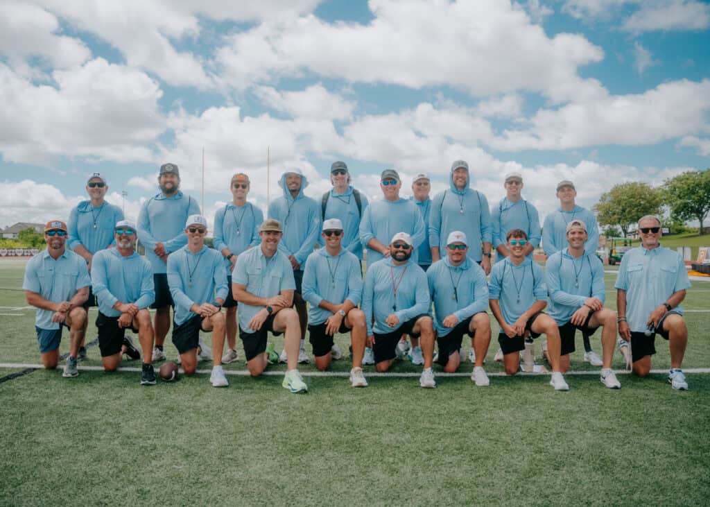 Volunteer coaches help make the Colt McCoy Performance Camp happen.