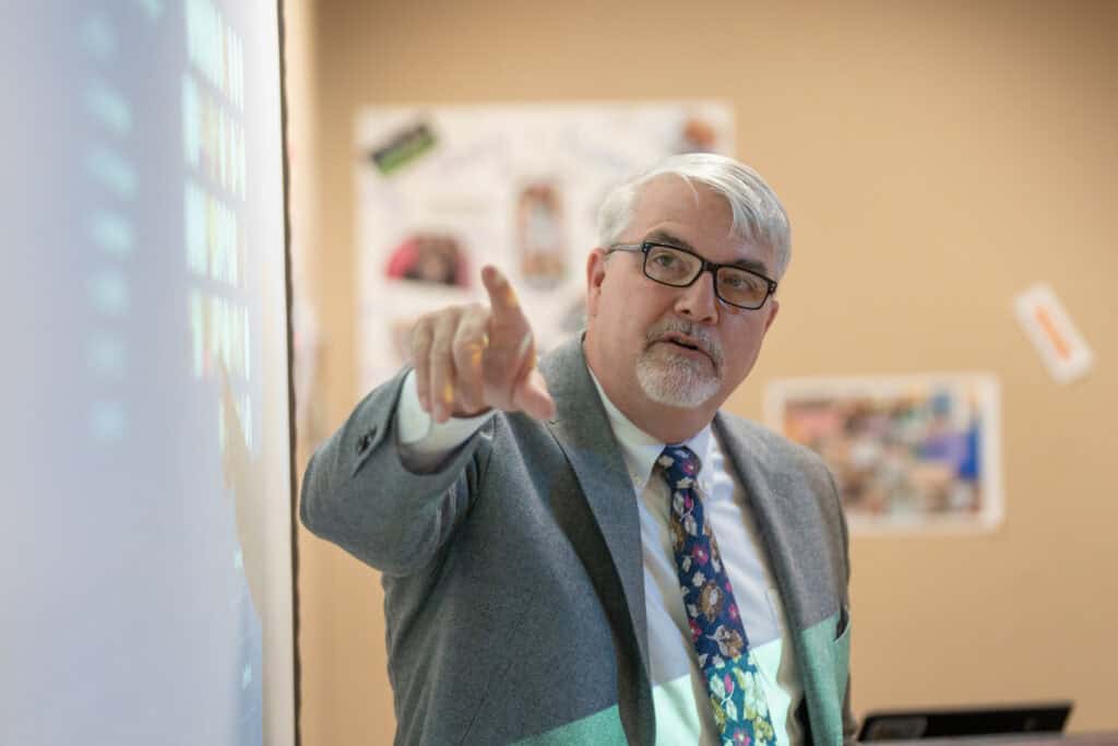 Executive Director of Restore Hope, Paul Chapman, presents on Thrive Iowa's collective impact approach.
