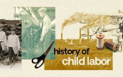 A series of old photos of children working in factories shows the history of child labor in America.
